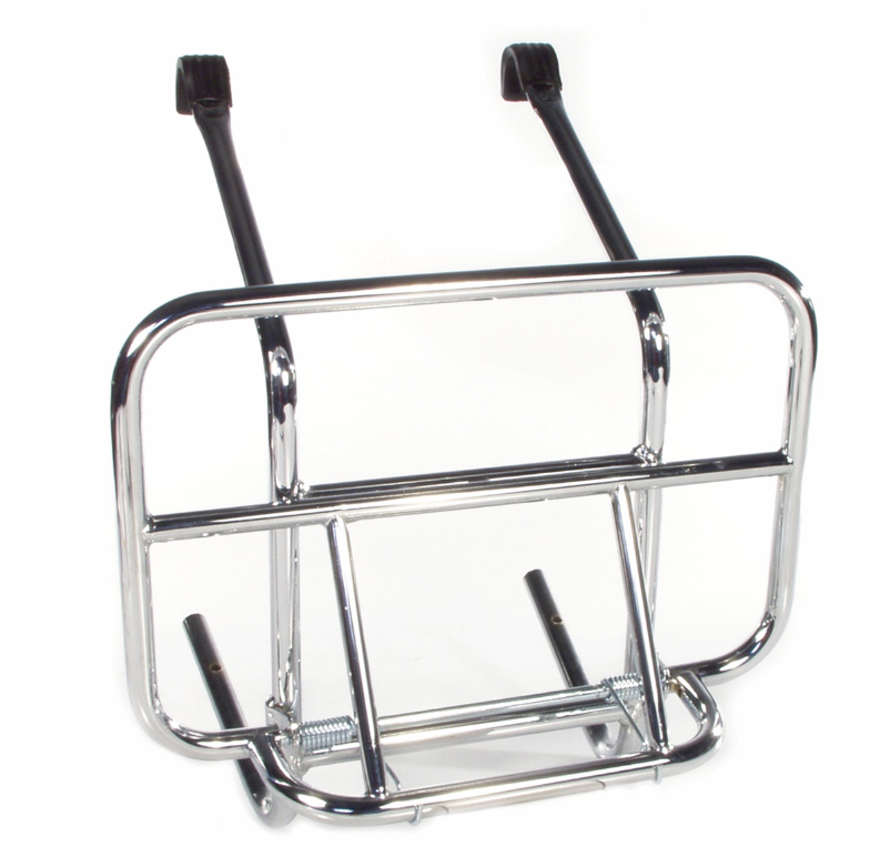 Portaequipajes delantero para Vespa PX 80-200cc, plegable, cromado