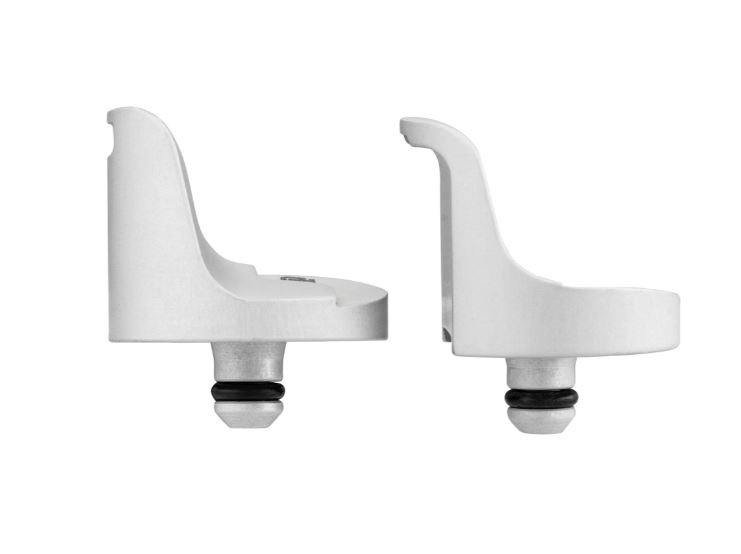 Tapa del orificio del espejo izquierda y derecha para Vespa Primavera/Sprint/Elettrica 50-150cc, plata mate