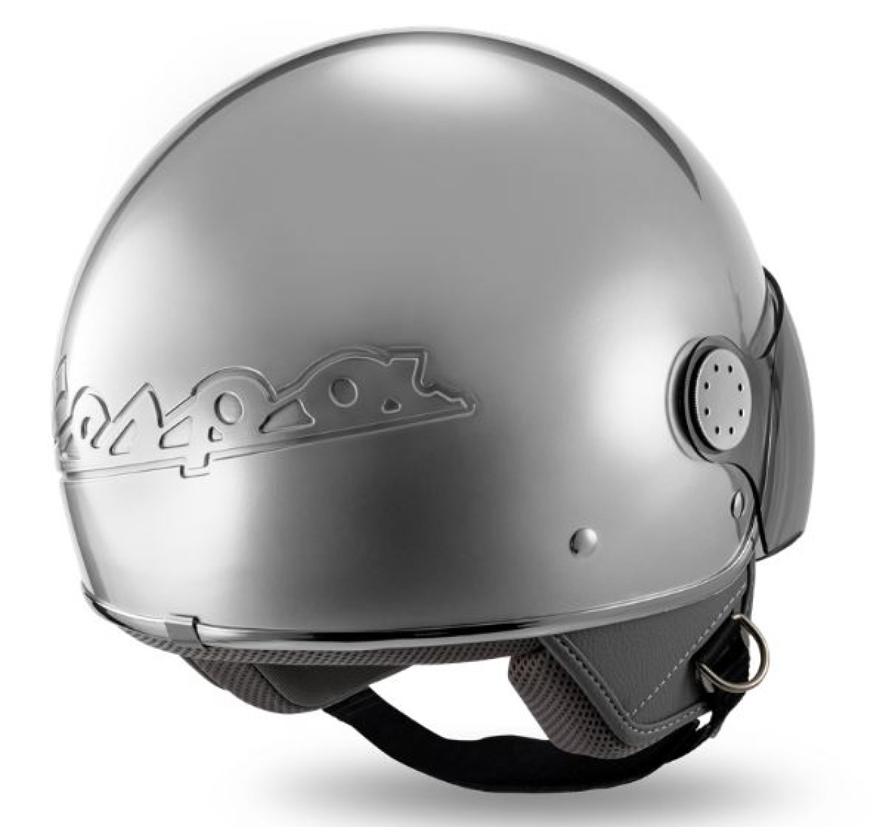 Casco Vespa jet Visera 4.0 DEC Blade plata mate