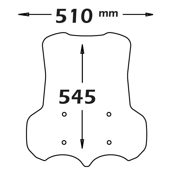 Parabrisas - altura 545 mm para Moto Guzzi V 85 TT (19-23)
