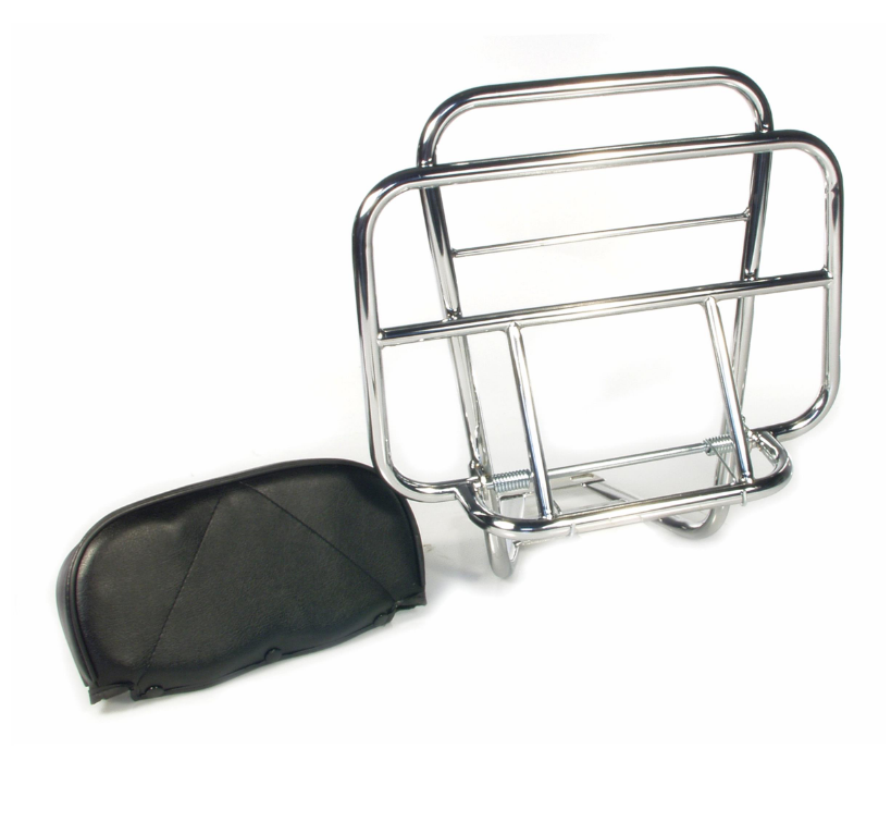Portaequipajes trasero para Vespa PX 80-200cc, plegable, cromado