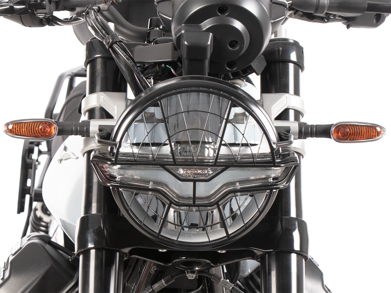 Protector de faros negro para Moto Guzzi V7 850 Stone (25- ) Hepco & Becker