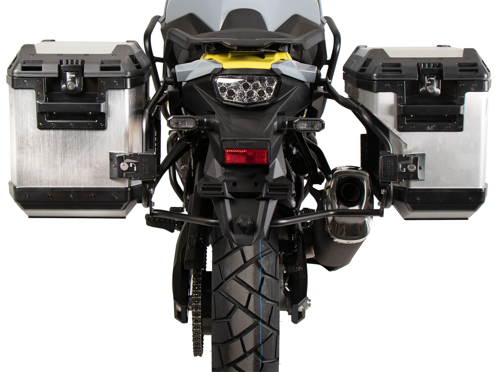 Juego maletas laterales plata para Suzuki V-Strom 800 (24-) Hepco & Becker