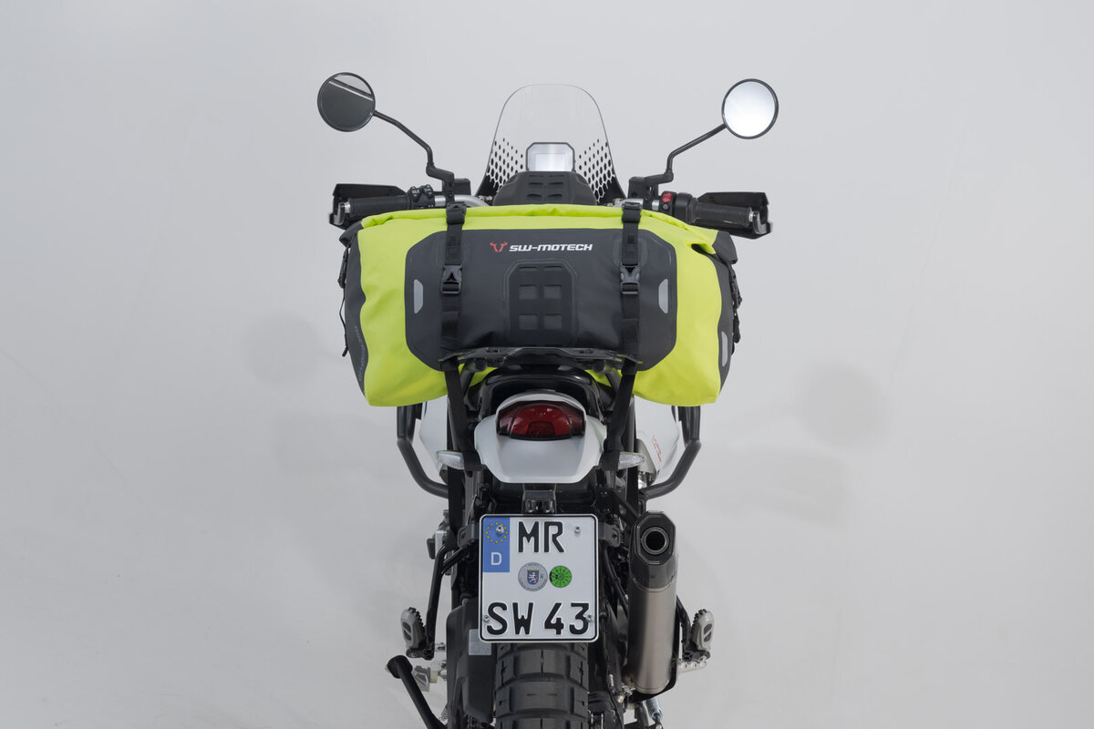 Bolsa trasera SW-Motech Drybag 350 señal amarillo/gris para Triumph Street Scrambler