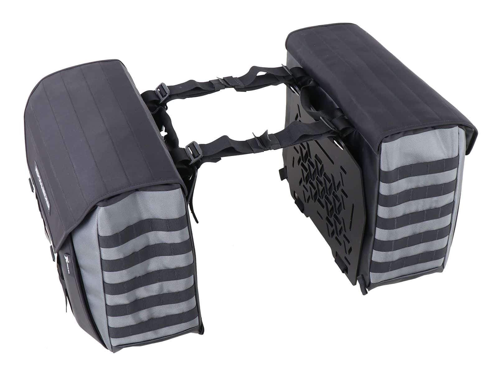 Juego de maletas laterales Xtravel Basic incl. 2 placas adaptadoras universales para portamaletas laterales tubulares