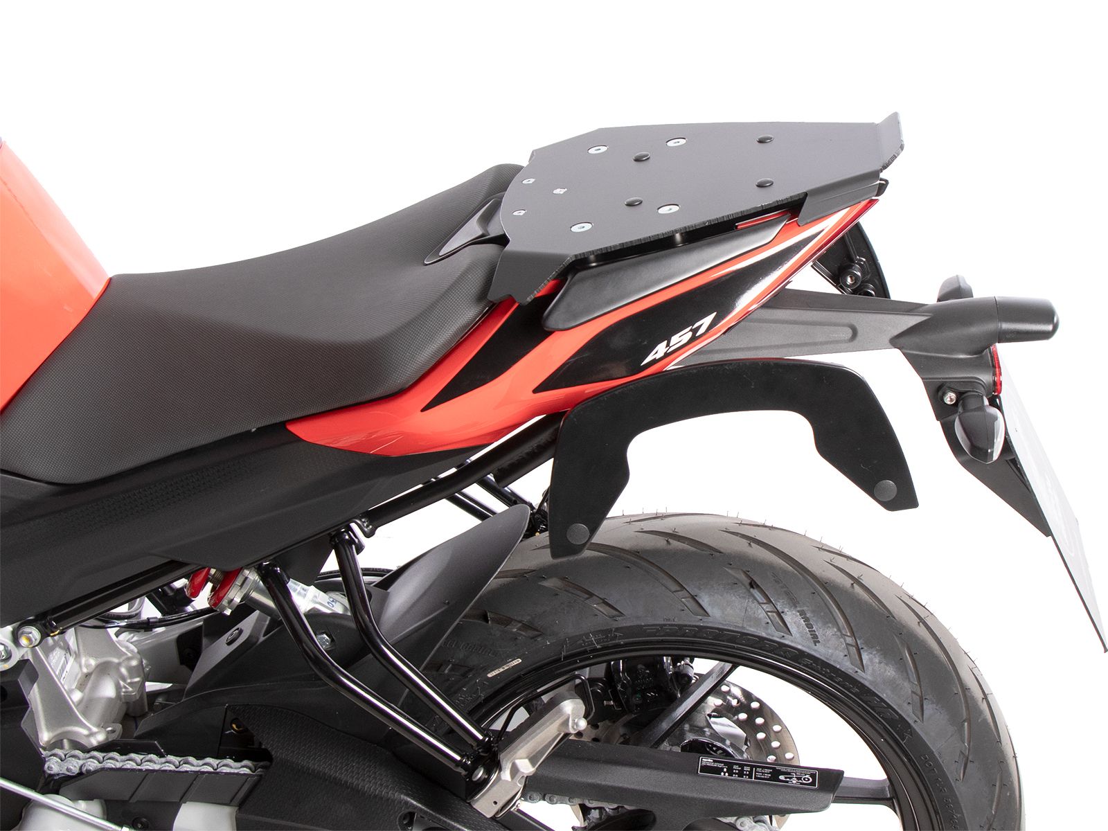 Portaequipajes deportivo fijo negro para Aprilia Tuono 457 (25- ) Hepco & Becker