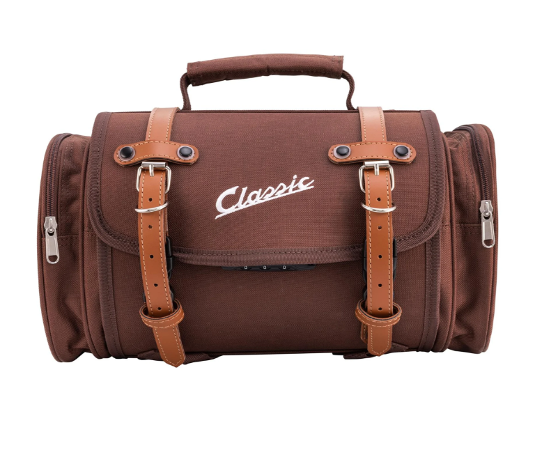 Bolsa "Classic" pequeña para Vespa, nailon, marrón tabaco
