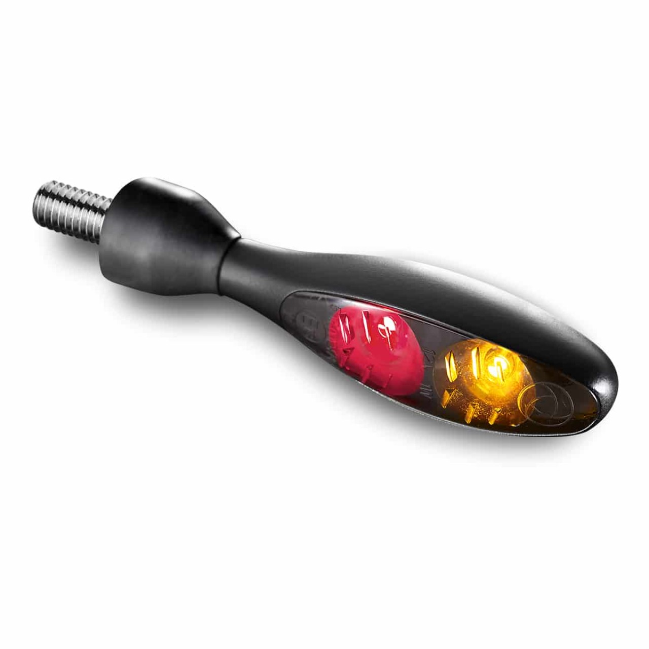 Indicador Kellermann, luz trasera y de freno, Micro 1000 DF Dark, acero, LED, HL/HR, 12 V, negro mate