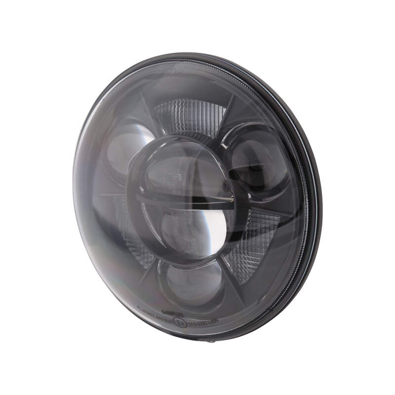 HIGHSIDER pro 7 pulgadas inserto de faro tipo 11 LED negro homologado E (1ud.)