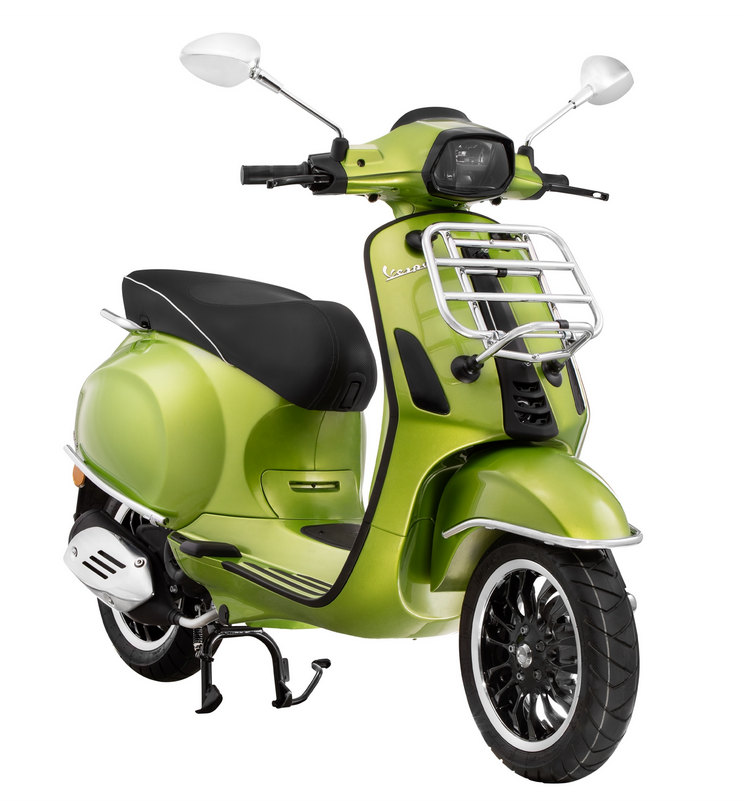 Portaequipajes delantero para Vespa Primavera /Sprint /Elettrica 50-150ccm, plegable, cromado