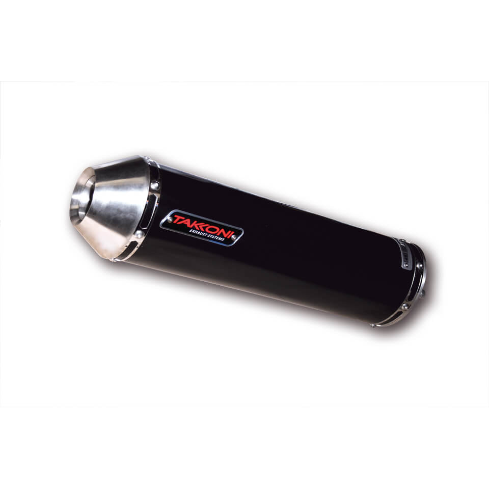Silenciador trasero Takkoni Honda CBR 900 RR Fireblade, acero inoxidable negro, homologado E