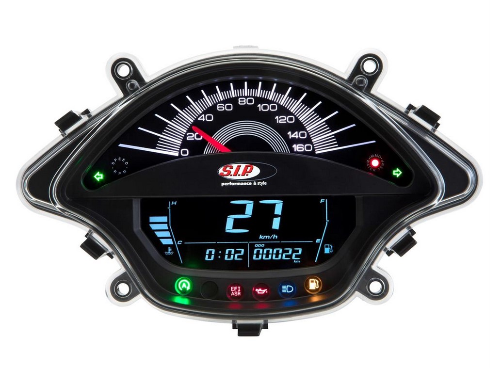 Cuentavueltas/cuentakilómetros para Vespa GTS/GTS Super 300cc FL ('14-), negro