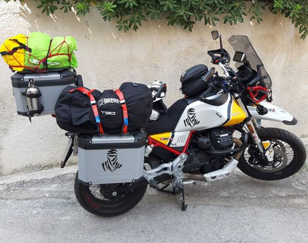 Portaequipajes para baúl original para Moto Guzzi V 85 TT (19-23)