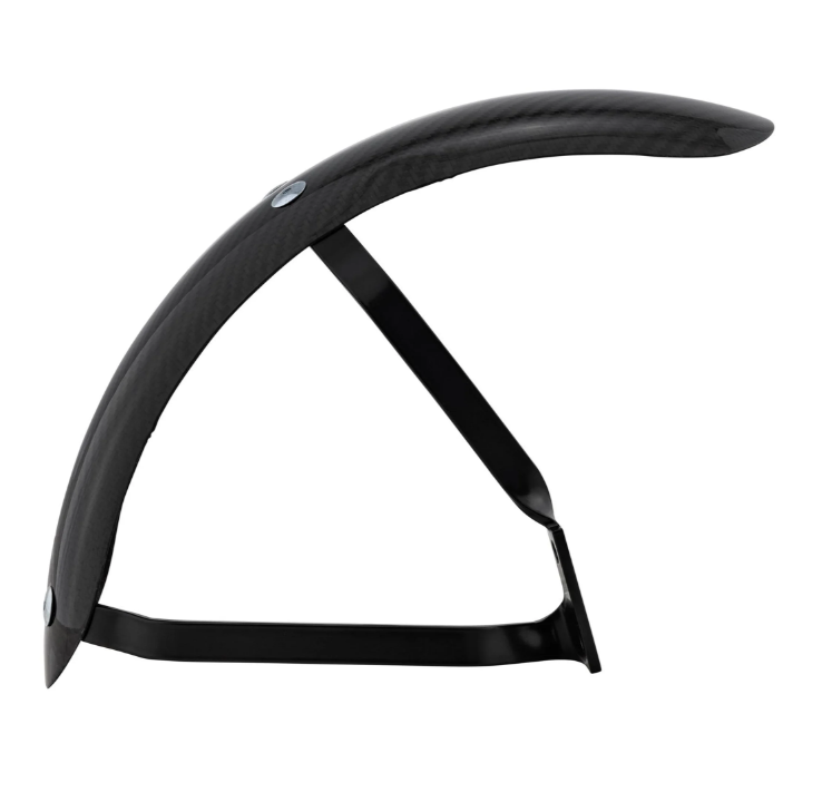 Guardabarros Garelli Race EVO II para Vespa PX 80-200ccm, carbono, soporte negro