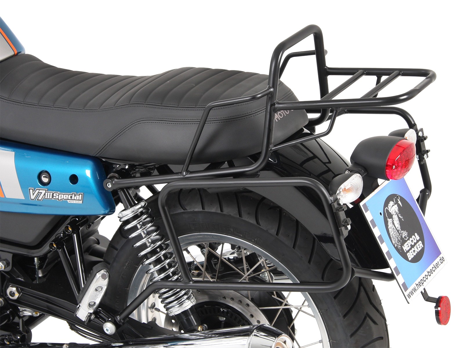 Portaequipajes lateral fijo cromado para V 7 III stone/ special/ Anniversario/ Racer (Bj.17-)