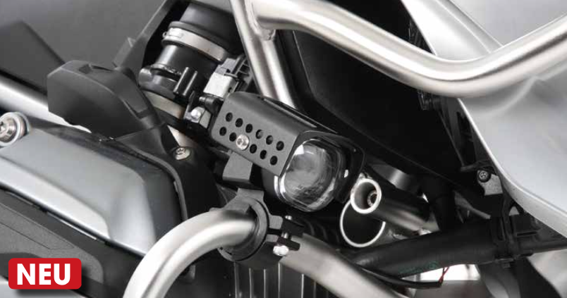Faros auxiliares LED (juego) incl. juego de montaje universal para BMW F 850 GS (Bj.18-) Original Hepco
