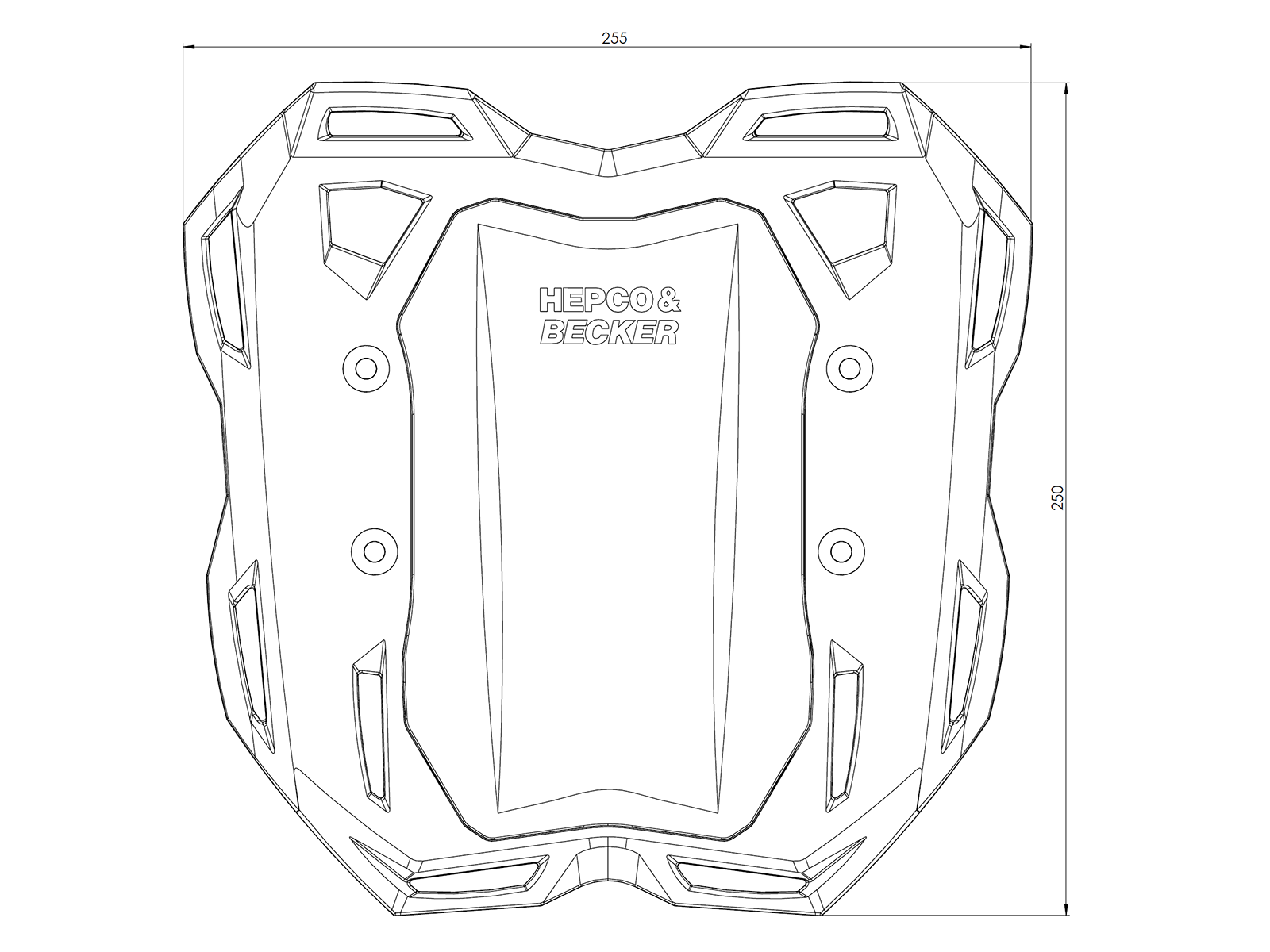 Soporte trasero Smartrack negro para Yamaha XSR 700 / Xtribute (16-21), Hepco & Becker