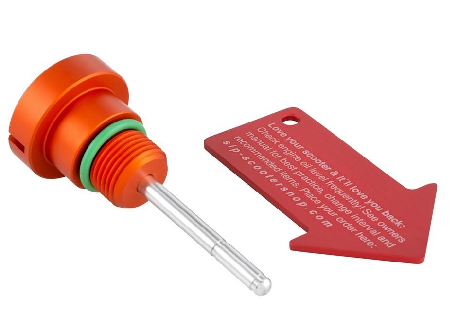 Tapón de llenado de aceite del motor para Vespa, naranja mate