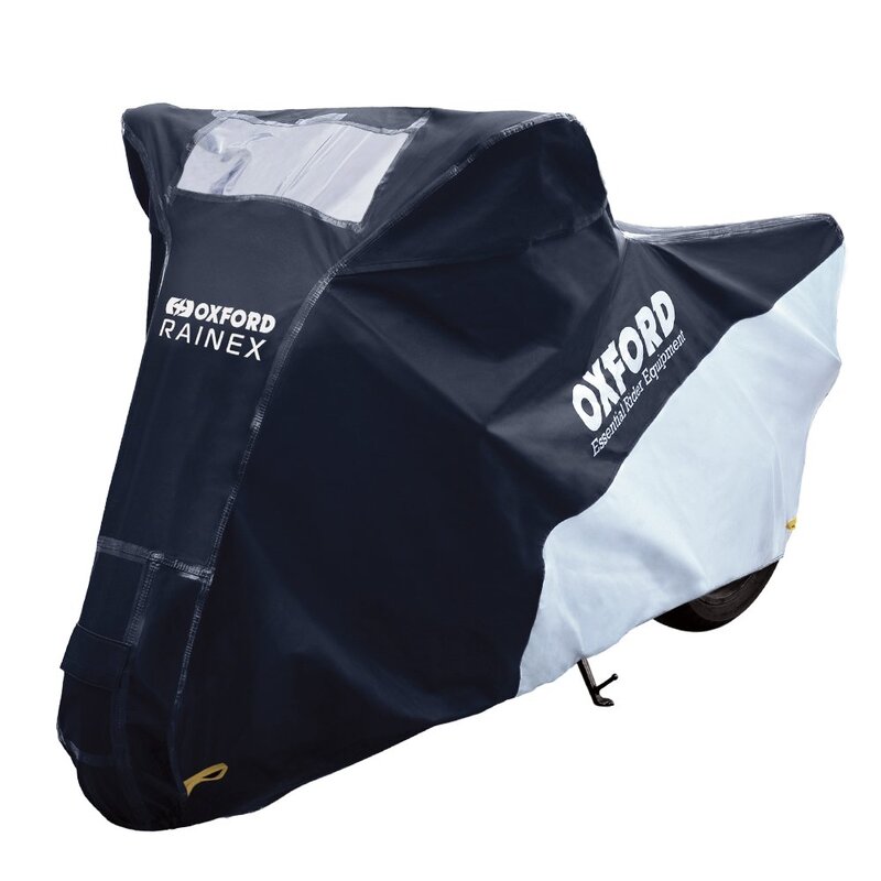 Funda de exterior Oxford Rainex Negra/Plata - Moto / Scooter - L