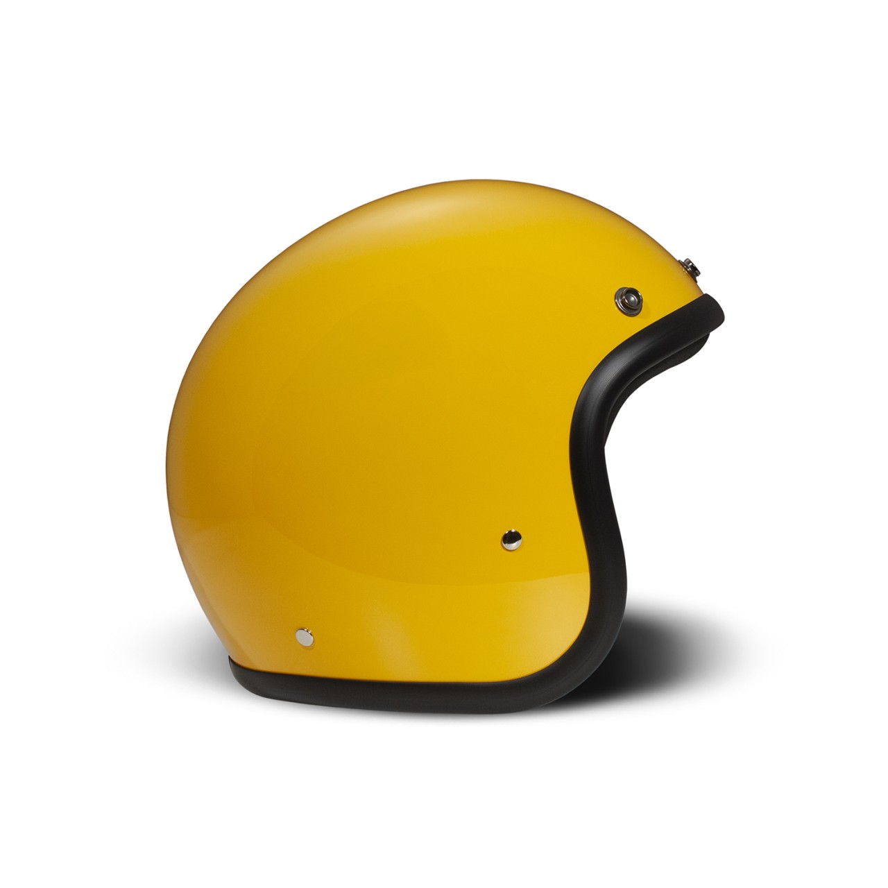 Casco DMD Jet Retro, amarillo, brillante, amarillo, fibra de vidrio, ECE 22.06