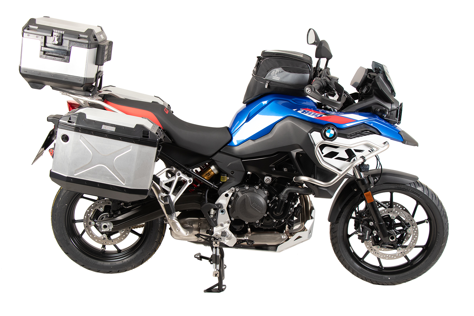 Portamaletas Alurack para combinación con puente original de acero inoxidable para BMW F 800 GS (24-)