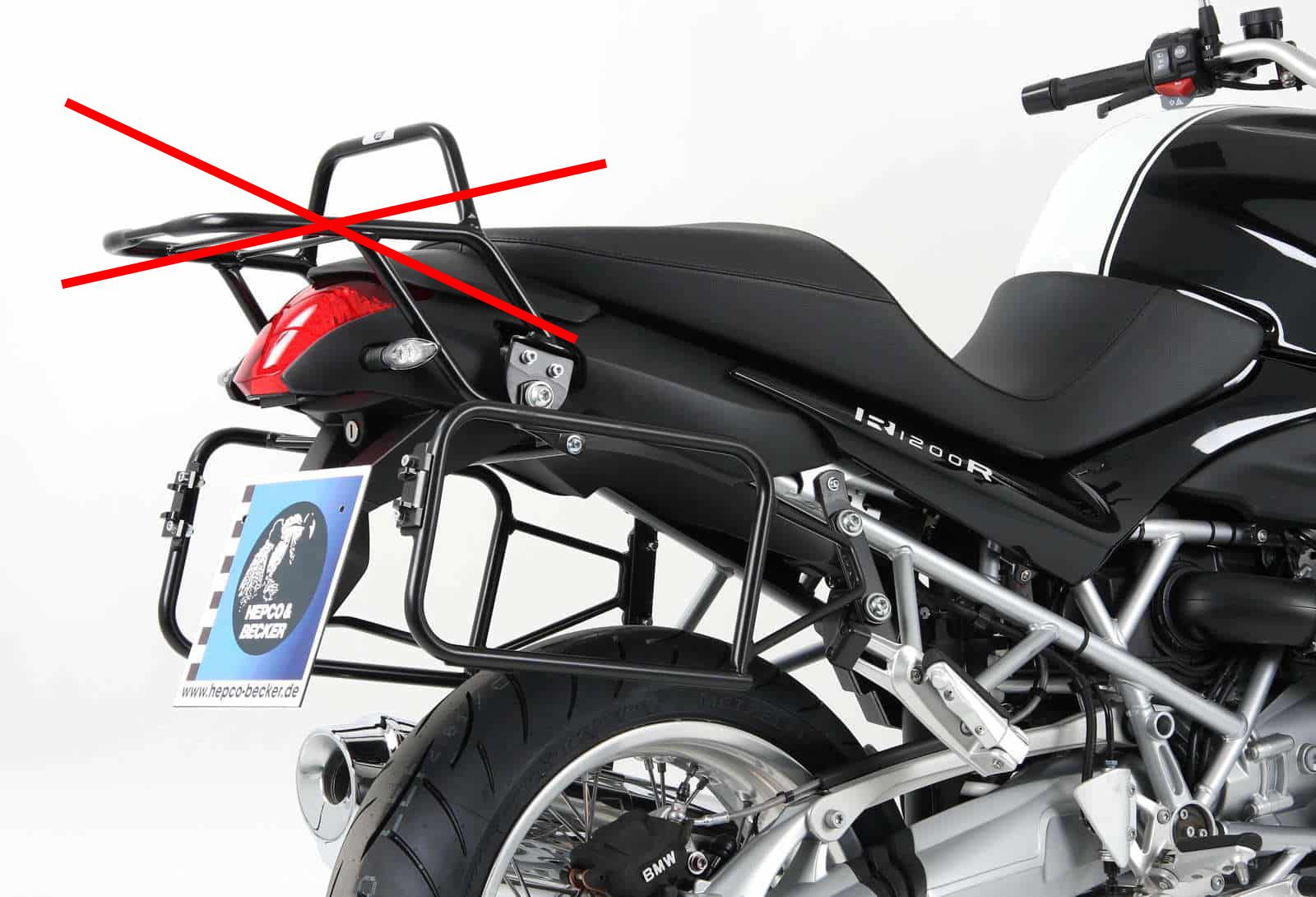 Portamaletas lateral Lock-it negro para BMW R 1200 R (06-10) Hepco & Becker