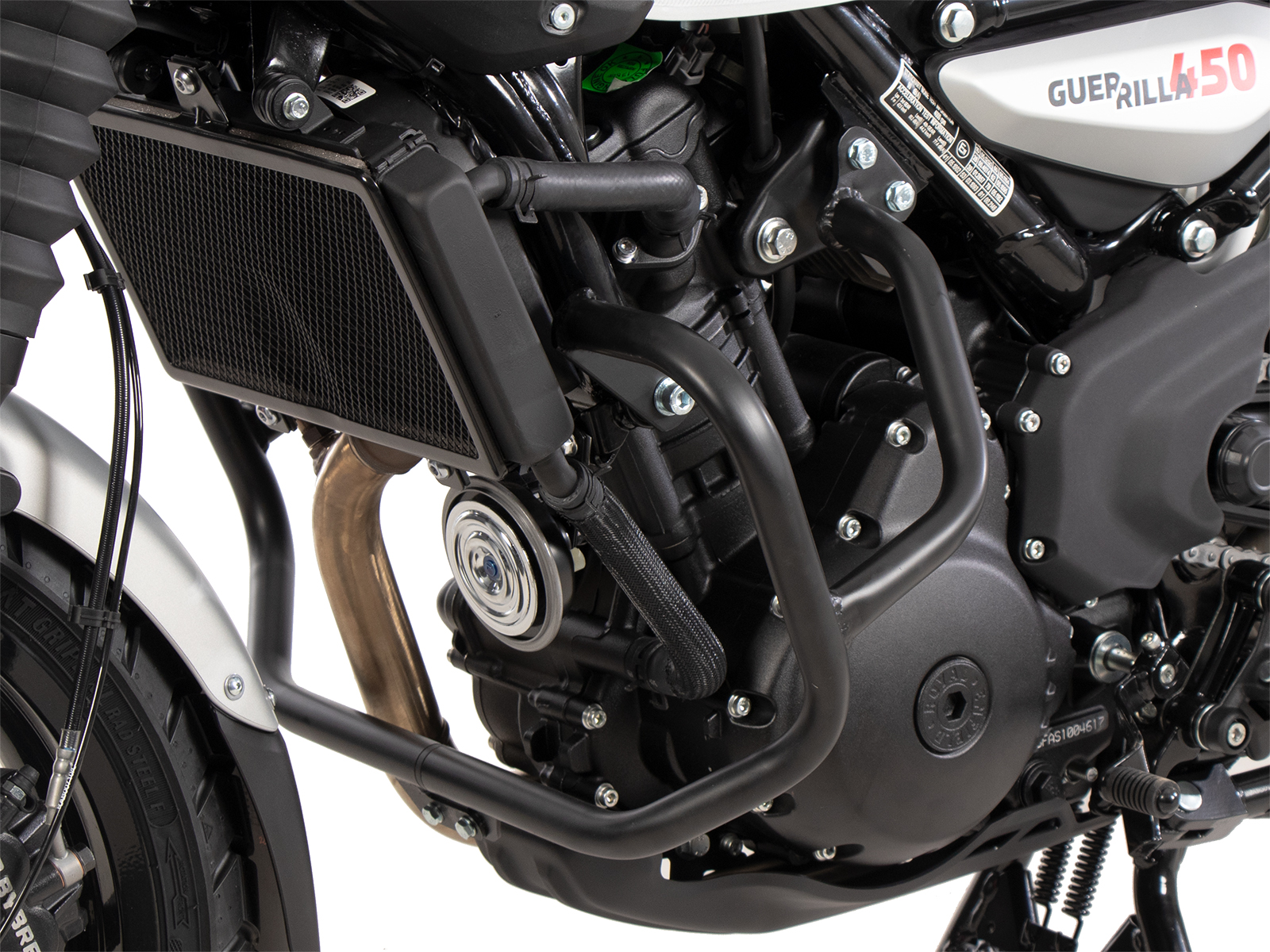 Protector de motor negro para Royal Enfield Guerrilla 450 (24-) Hepco & Becker
