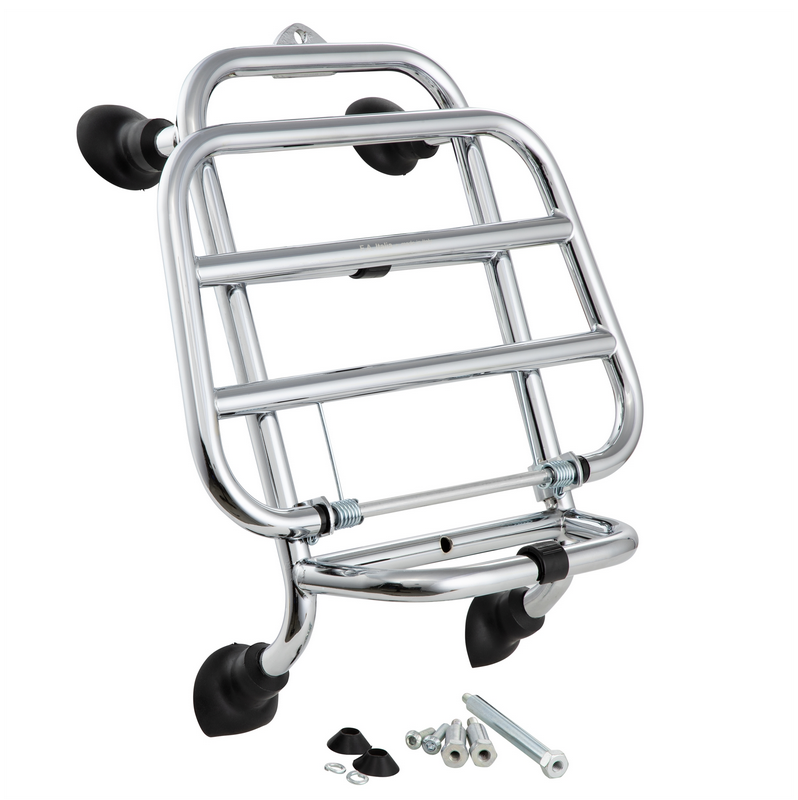 Portaequipajes delantero para Vespa GTS /GTS Super HPE /GTV 125/300 ('19-), plegable, cromado