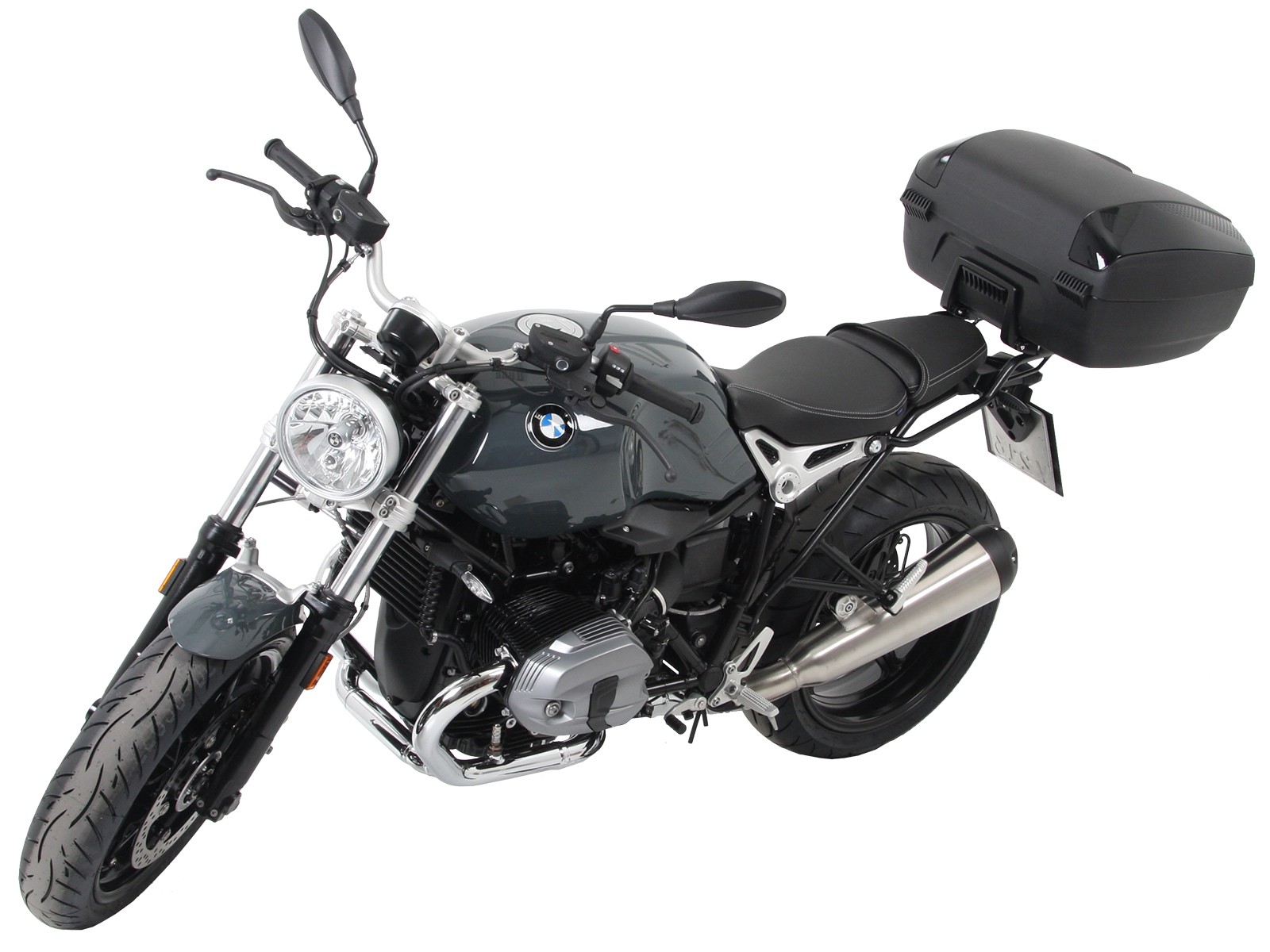 Easyrack baúl portaequipajes negro para BMW R nineT Pure (17-23) Hepco & Becker