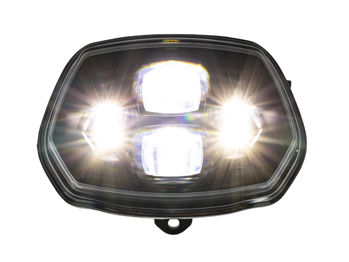 Faro LED Zelioni para Vespa Sprint 50-150ccm 2T/4T ('13-'18) (con número E)