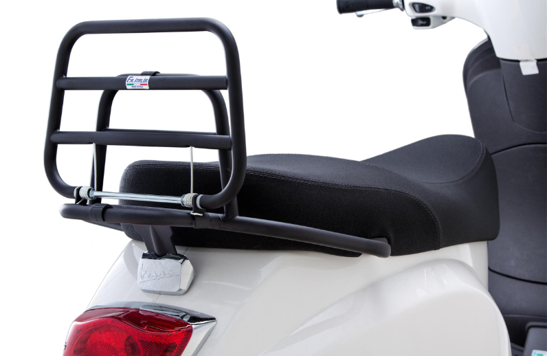 Portaequipajes trasero para Vespa LX /LXV /S 50-150cc, plegable, negro