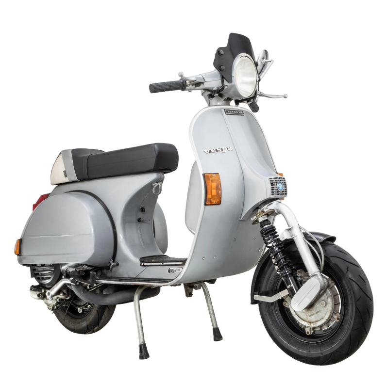 Guardabarros 2.0 Garelli EVO II para Vespa PX 80-200ccm, carbono transparente, soporte de acero inoxidable