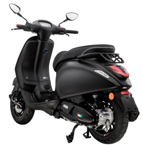 Portaequipajes/Socio Negro Mate para Vespa Primavera/Sprint 50-150ccm 2T/4T AC