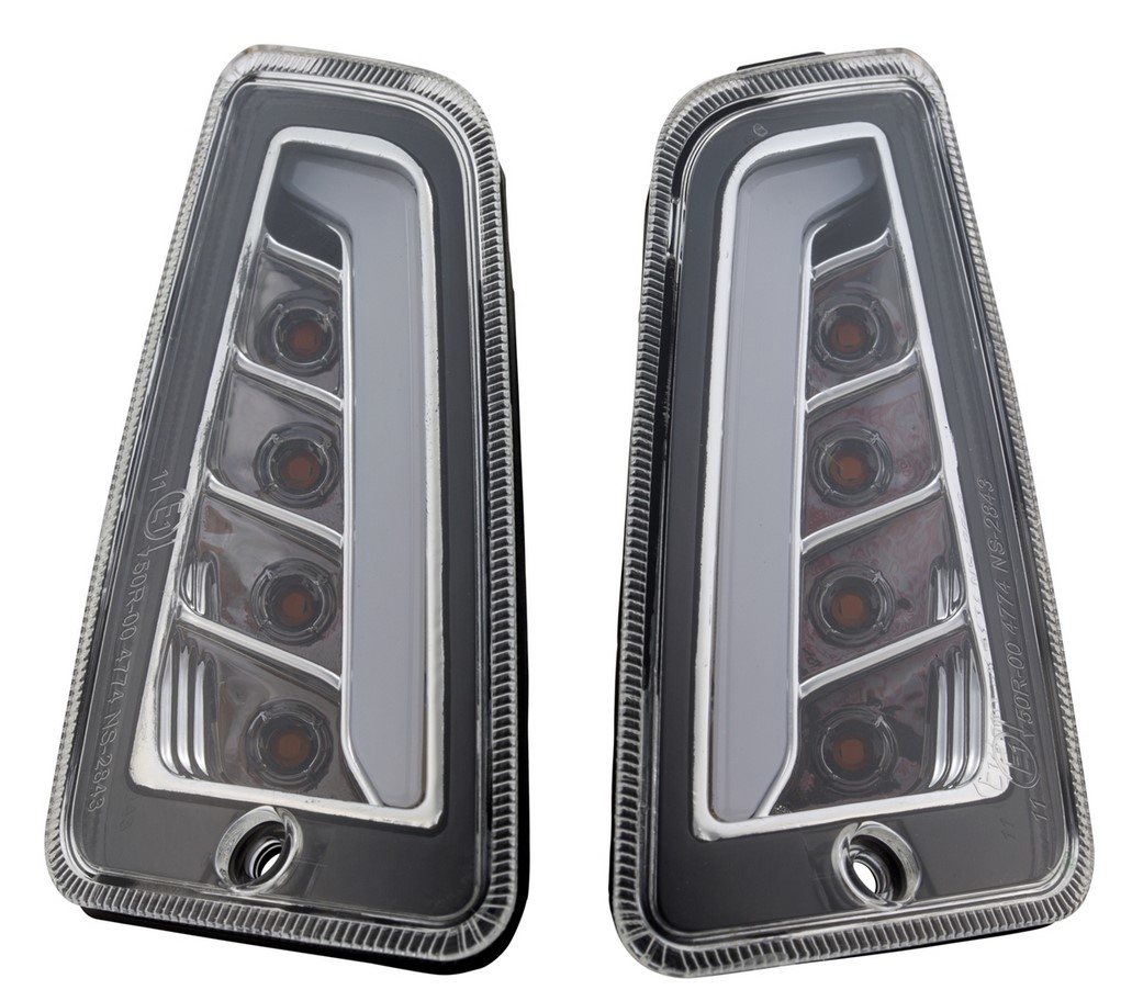 Kit de indicador delantero izquierdo/derecho para Vespa GTS/GTS Super/GTV 125-300cc ('14-), transparente