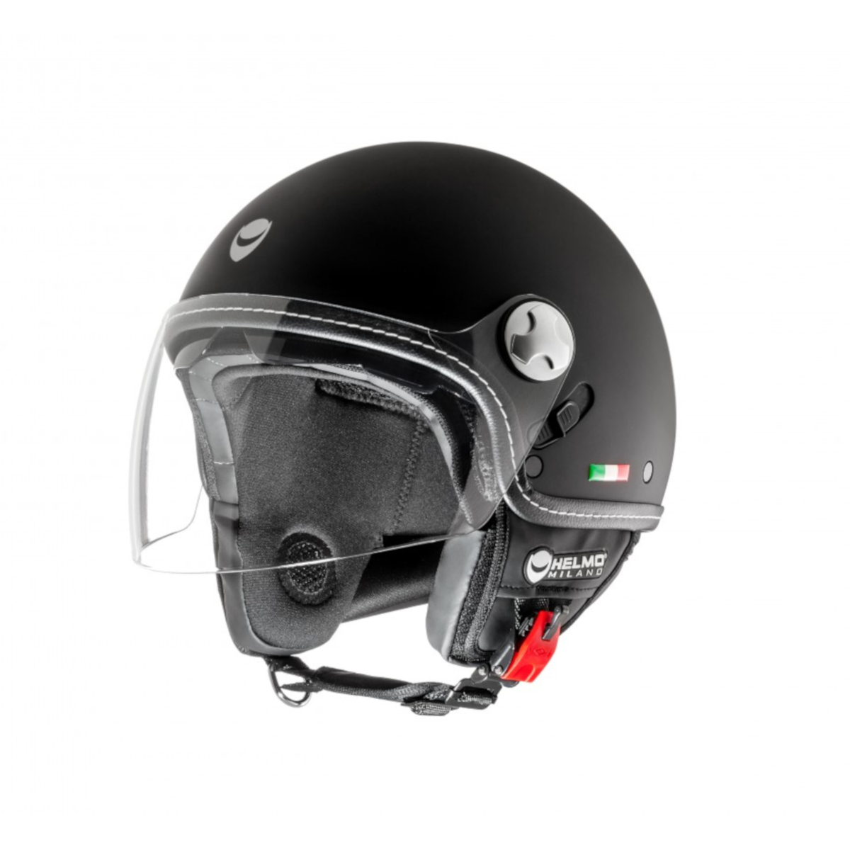 Helmo Milano Demi Jet, Eos, negro mate
