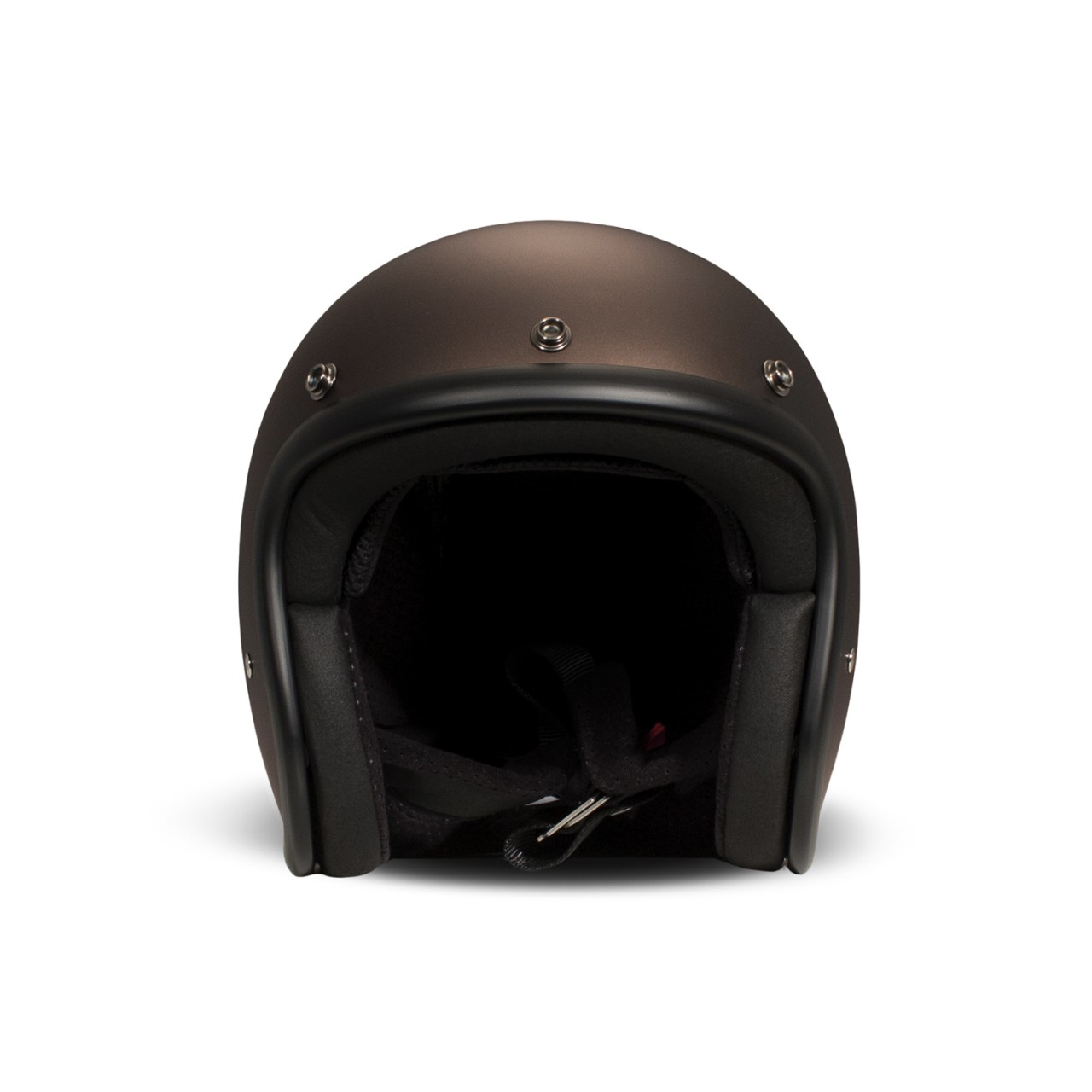 Casco DMD jet Retro, marrón, brillante, Caffè, fibra de vidrio, ECE 22.06