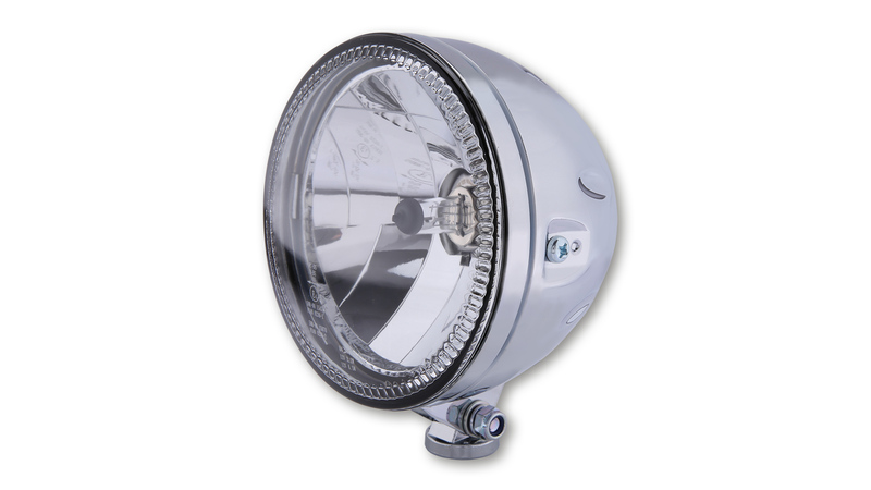 HIGHSIDER pro 5 3/4 pulgadas faro principal Skyline H4 cromado LED anillo de luz de estacionamiento, E-aprobado (1pc)
