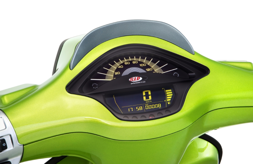 Cuentarrevoluciones/Tacho para Vespa Primavera/Sprint 50-150cc 2T/4T AC, negro