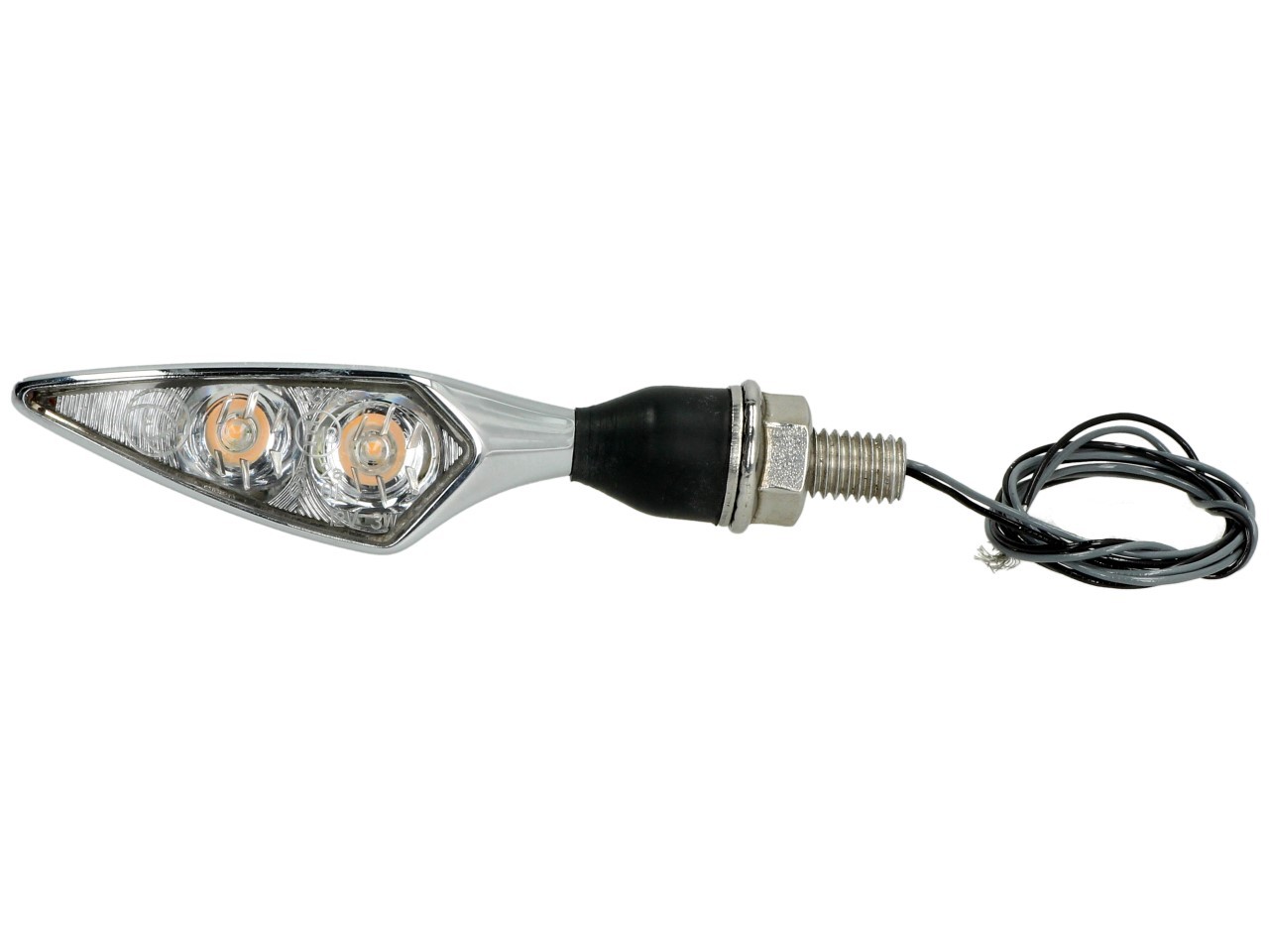 Indicador Kellermann, Rhombus Extreme, acero, LED, VR/HL, 12 V, cromo brillante, M8x20, homologado E