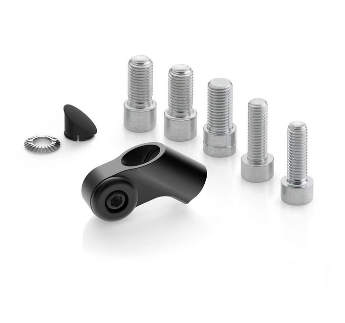 Adaptador de espejo RIZOMA "Side Mount" L 42,5 mm para Vespa, anodizado negro