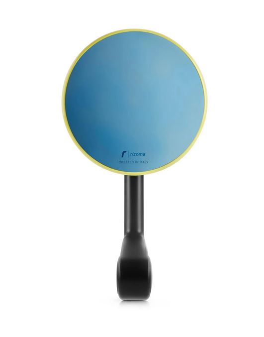 Espejo de manillar RIZOMA E-POP izquierda o derecha para Vespa, negro/amarillo