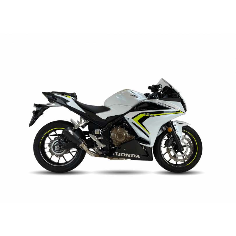 Silenciador trasero IXIL RB Honda CB 500 F /CBR 500 R, acero inoxidable negro, homologado E, Euro4+5