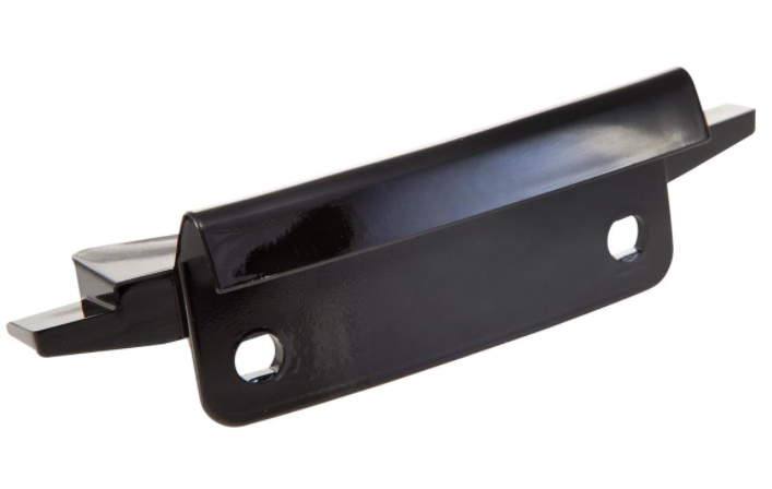 Conector mono ranura tubo pierna escudo negro brillante para Vespa Primavera/Sprint 50-150ccm