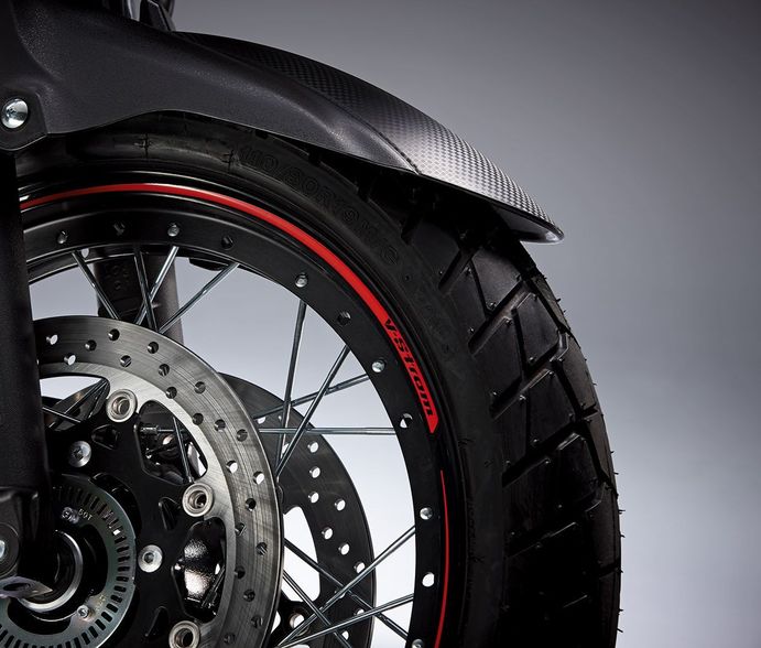 Decoración de llanta roja (rueda delantera) para Suzuki V-Strom 1000 BJ. 2017/ V-Strom 1000 BJ. 2014-2016/ V-Strom 65