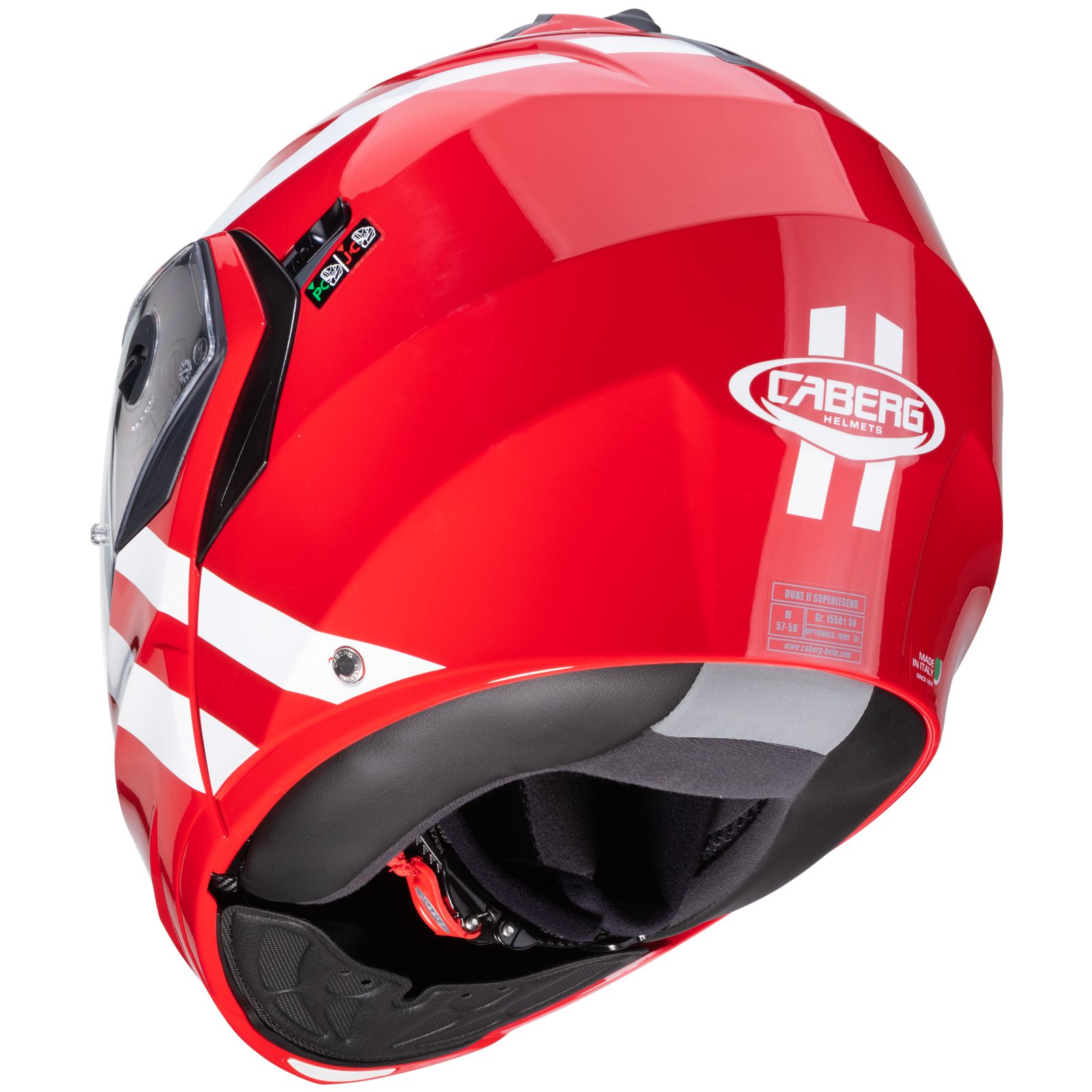 Casco Caberg Duke II Superlegend, rojo/blanco