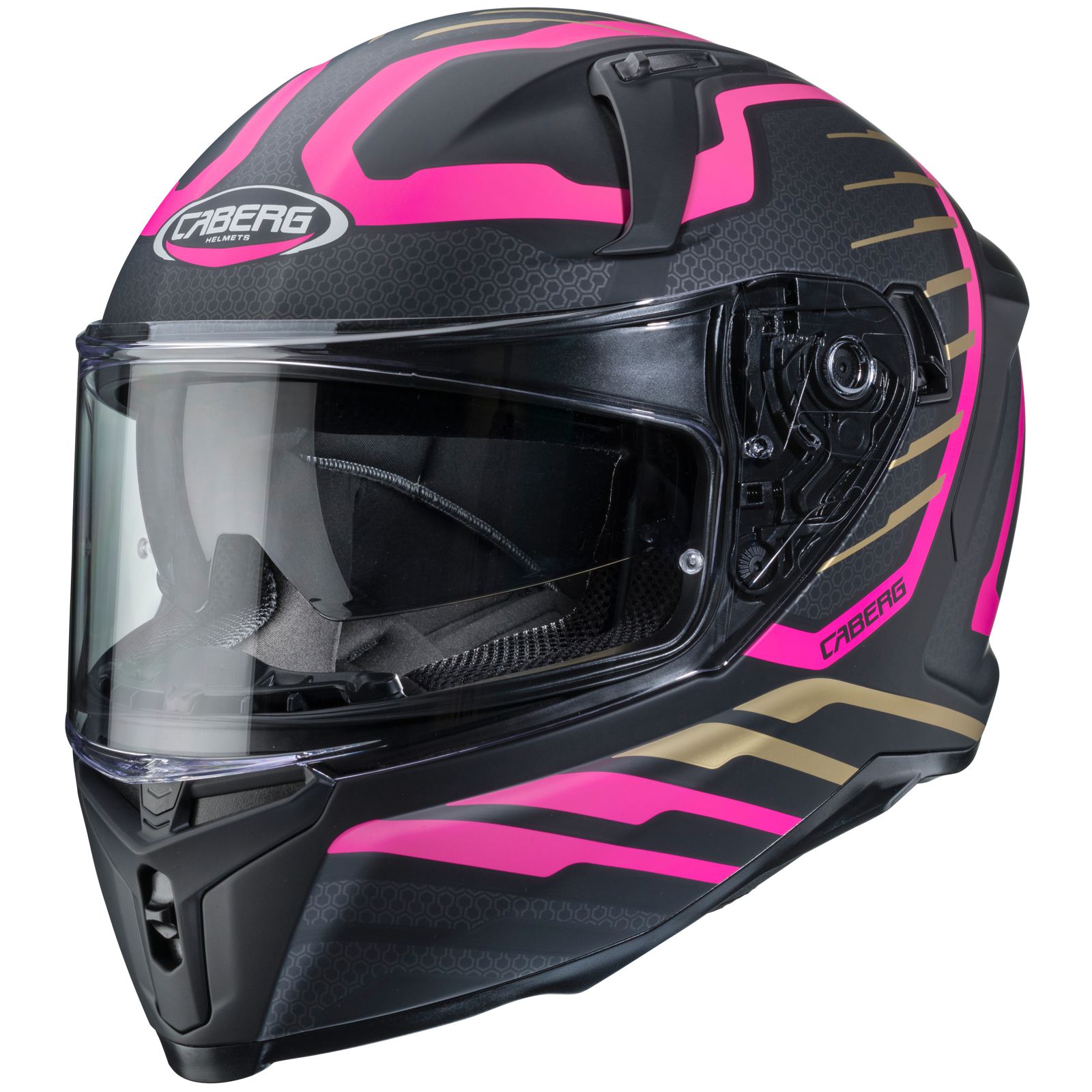 Casco Caberg Avalon Forge, negro mate/oro fucsia