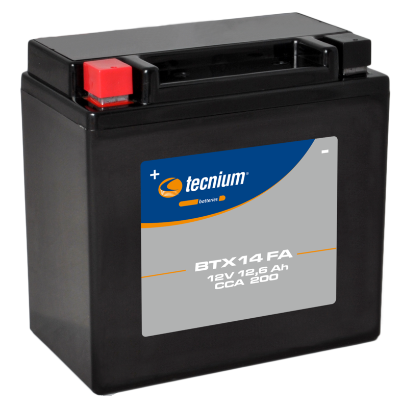 Batería Tecnium sin mantenimiento activada en fábrica - BTX14