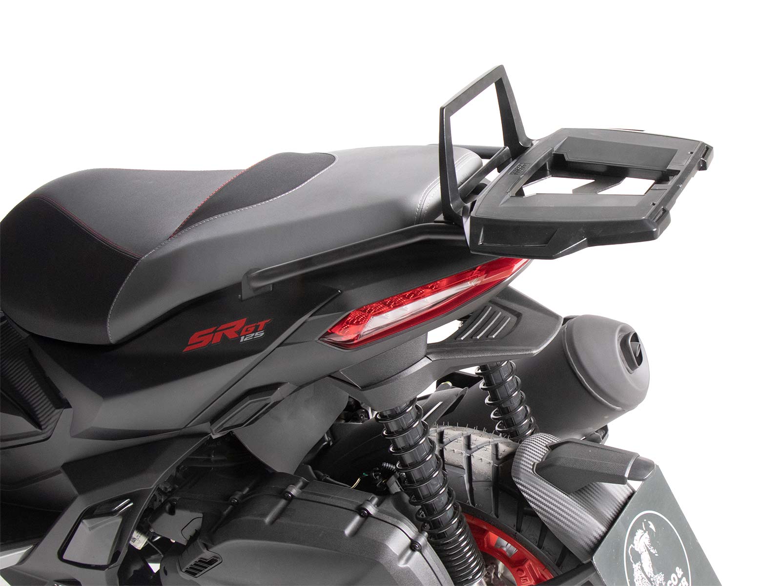 Portamaletas Alurack negro para Aprilia SR GT 125 /200 /Sport (22-) Hepco & Becker