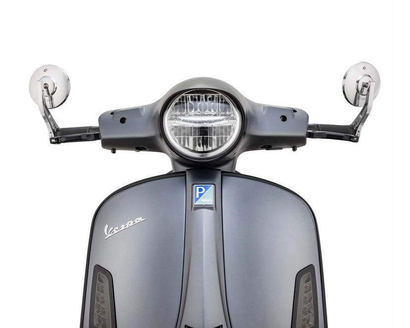 Espejo de extremo de manillar para Vespa, izquierdo o derecho, redondo, cromado