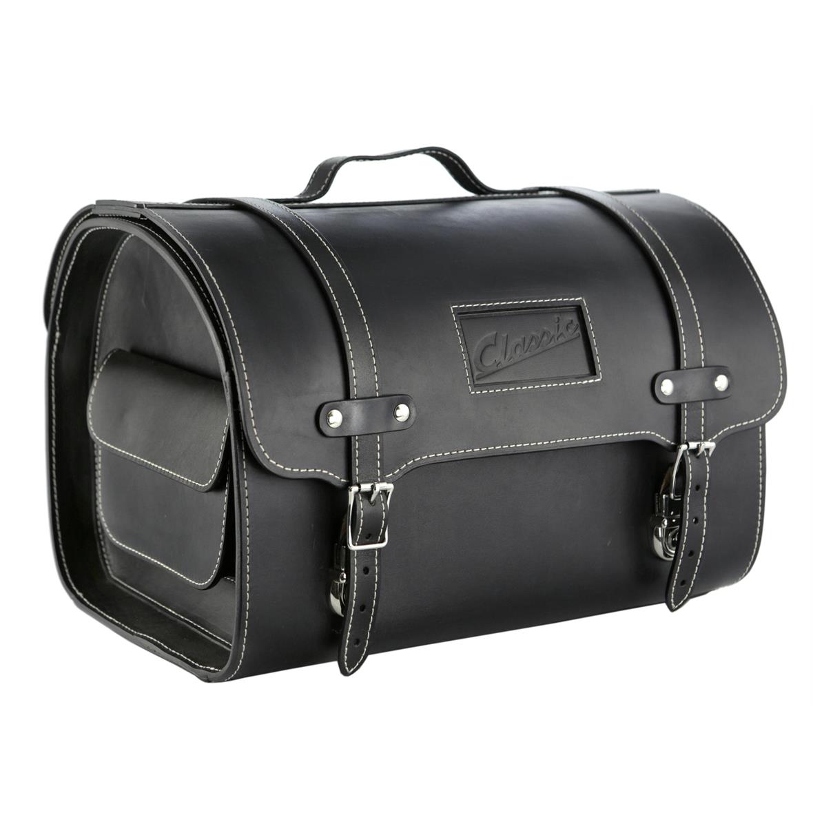 Funda de cuero "Classic" para Vespa - negra